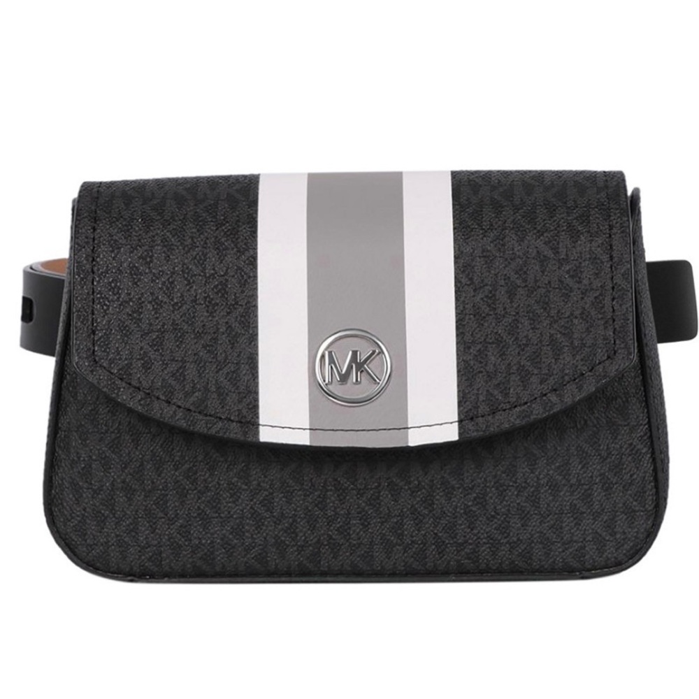 Michael Kors Women's Logo Striped Fanny Pack